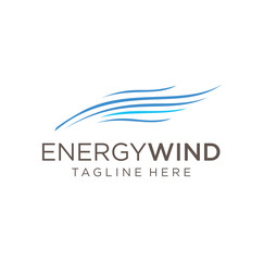 Wind Logo For Business Design Vector Stock . Wind Energy Logo Design Vector Illustration