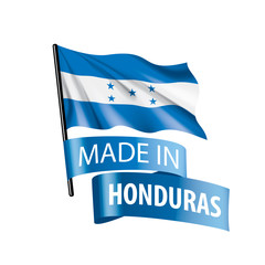 Honduras flag, vector illustration on a white background