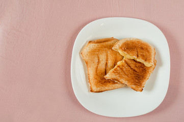 Cheese sandwiches, breakfast in bed