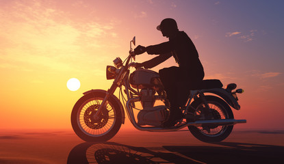 Plakat Motorcyclist