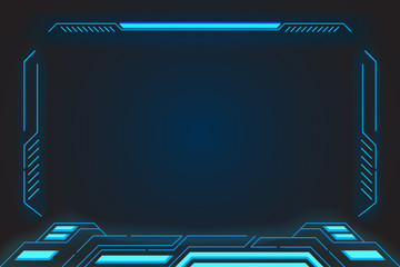 Virtual reality display abstract technology future interface hud for E- sports and technology business. © photostockatinat