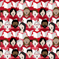 christmas choir singers background