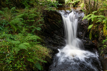 Waterfall, Elan Valley at Garreg-Ddu reservoir near Rhayader, Mid-Wales