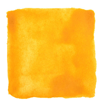 Watercolor Yellow Stroke Square