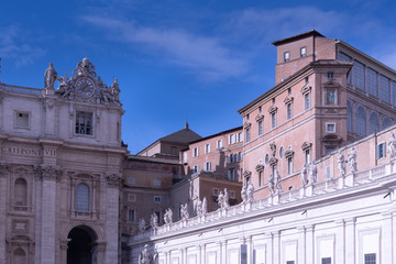 Fototapeta na wymiar Beautiful corner in St. Peter's square at Vatican City