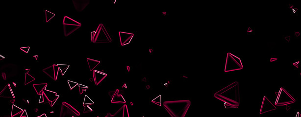 Abstract Neon Triangle Backdrop