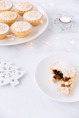 Mince Pies with Christmas Decoration