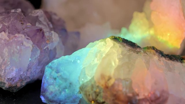 Crystal shinng with all rainbow colors