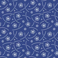 Blackout roller blinds Japanese style Vector Japanese, Chinese blue floral seamless pattern