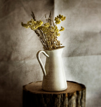 still life classic flowers in vase