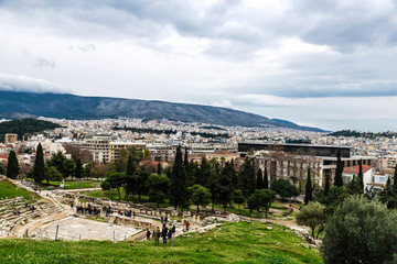Obraz premium Theatre of Dionysus Eleuthereus in the Acropolis of Athens, Greece