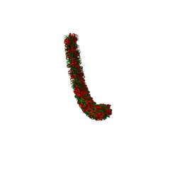 Christmas tree decoration, isolate on a white background. 3D rendering of excellent quality in high resolution