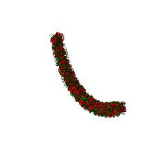 Christmas tree decoration, isolate on a white background. 3D rendering of excellent quality in high resolution