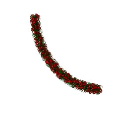 Christmas tree decoration, isolate on a white background. 3D rendering of excellent quality in high resolution