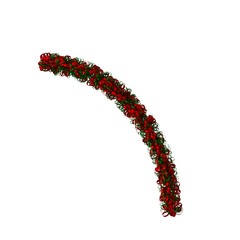 Christmas tree decoration, isolate on a white background. 3D rendering of excellent quality in high resolution
