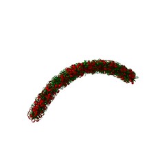 Christmas tree decoration, isolate on a white background. 3D rendering of excellent quality in high resolution
