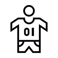 Football or Sport T-Shirt Line Logo Vector