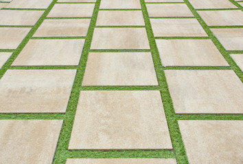 urban landscaping floor tiles artificial grass modern visual layout