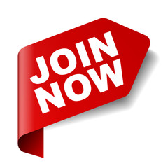 red vector banner join now