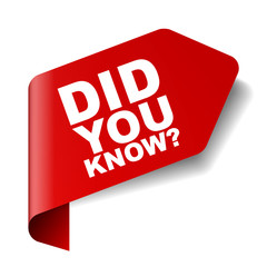 red vector banner did you know
