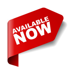 red vector banner available now