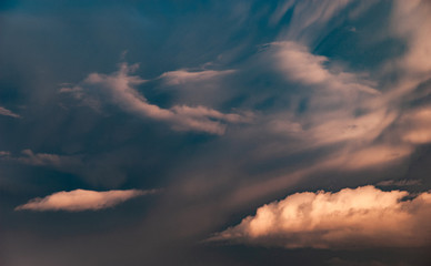 Beautiful blue sky with clouds background
