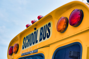 Yellow School Bus, back view