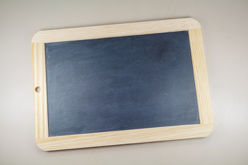 Black chalkboard slate with wooden borders