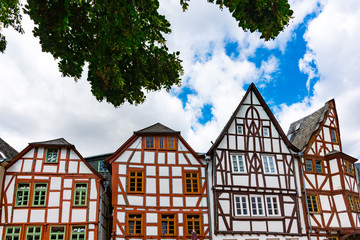colorful half timbered houses in Limburg an der Lahn, Germany