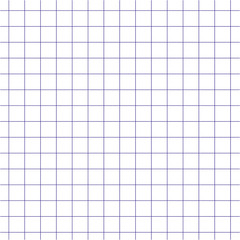 Closeup blue square grid paper background vector. Matematic grid background. 