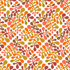 Vector Autumn seamless floral  pattern