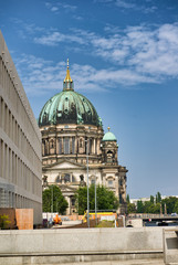 Berlin Cathedral on a beautiful summer day along city river, Germany