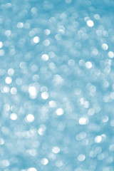 Abstract Blue Winter Holiday Lights Background