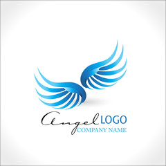 Angel wings logo icon vector web design