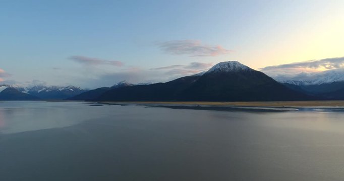 Evening views of Alaska's Turnagain Arm