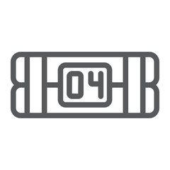 Explosives c4 line icon, army and weapon, detonating bomb sign, vector graphics, a linear pattern on a white background.