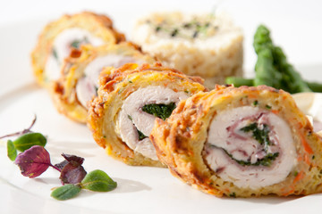 stuffed chicken rolls