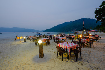 Pulau Perhentian, Terengganu - August 14th, 2018  : Beautiful scenery at Perhentian Island Malaysia.Perhentian Island is the most favourite holiday destination among tourists