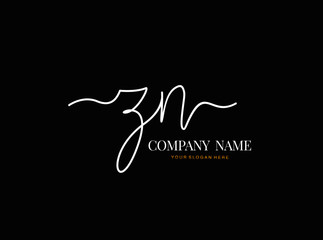 Z N ZN Initial handwriting logo design with circle. Beautyful design handwritten logo for fashion, team, wedding, luxury logo.