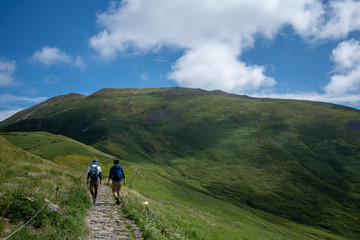Fototapeta na wymiar 姥ケ岳から月山への登山