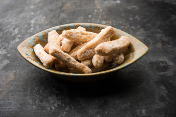 Maida Petha made using Corn Flour with sugar syrup coating