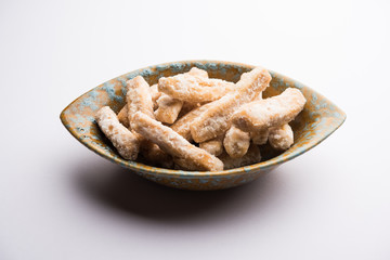 Maida Petha made using Corn Flour with sugar syrup coating