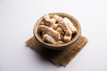 Maida Petha made using Corn Flour with sugar syrup coating