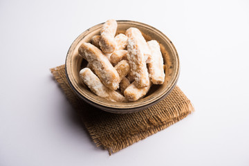 Maida Petha made using Corn Flour with sugar syrup coating