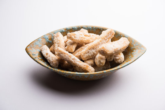 Maida Petha made using Corn Flour with sugar syrup coating