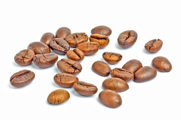 coffee beans isolated on white background