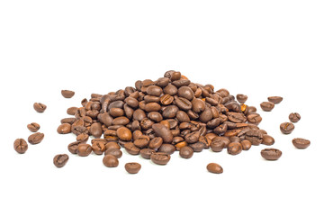 coffee beans isolated on white background