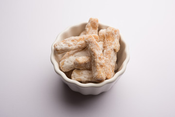 Maida Petha made using Corn Flour with sugar syrup coating