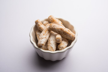 Maida Petha made using Corn Flour with sugar syrup coating