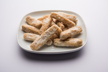 Maida Petha made using Corn Flour with sugar syrup coating